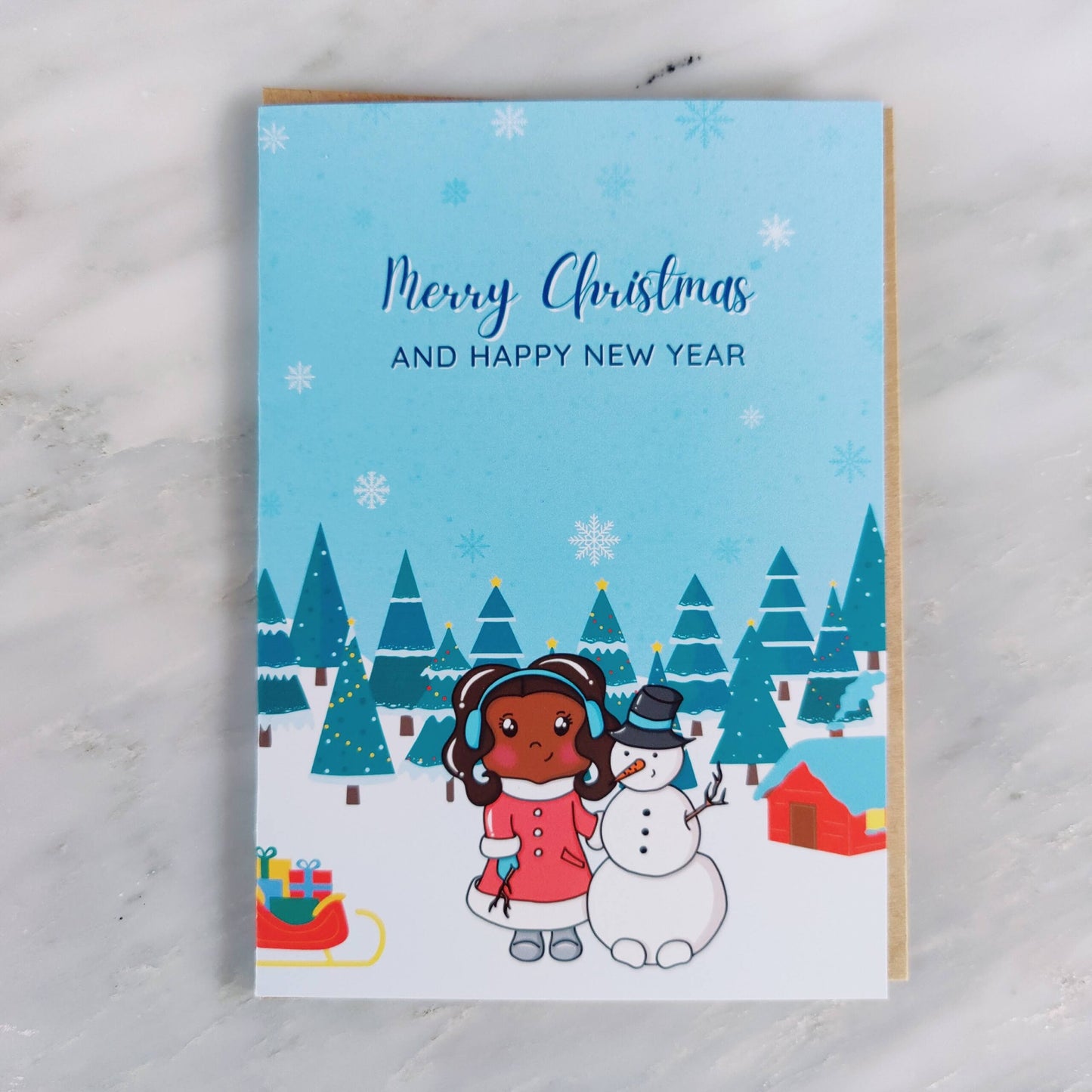 SNOWMAN MERRY CHRISTMAS GREETING CARD image 0
