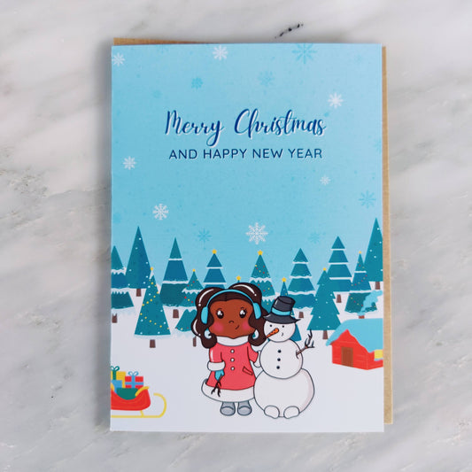 SNOWMAN MERRY CHRISTMAS GREETING CARD image 0