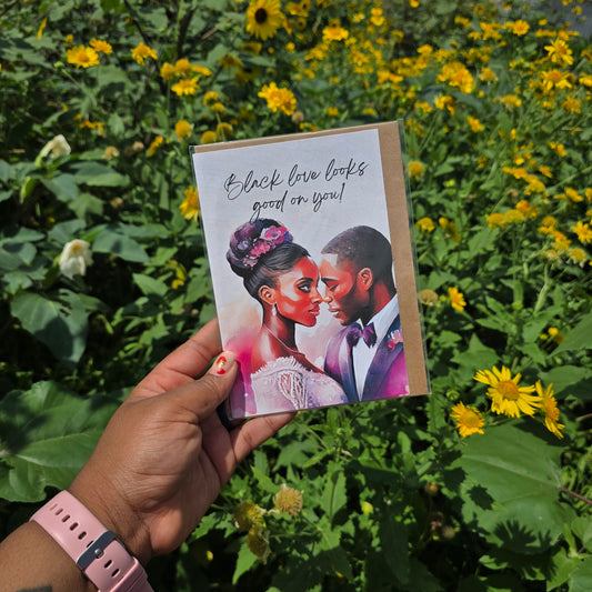 BLACK LOVE GREETING CARD
